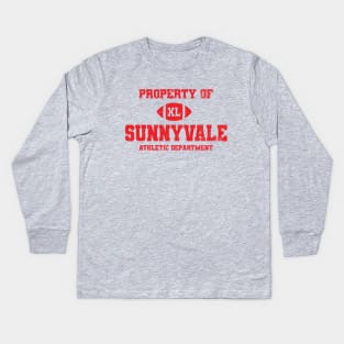 Sunnyvale Athletic Dept. (worn - red) [Rx-Tp] Kids Long Sleeve T-Shirt